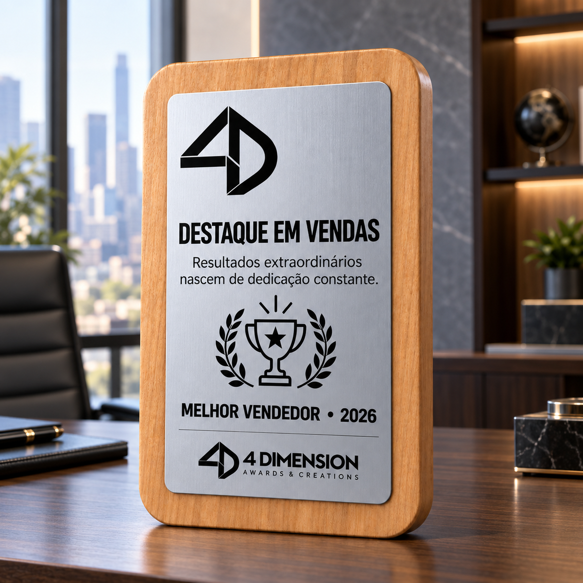 Placa Metal Prata