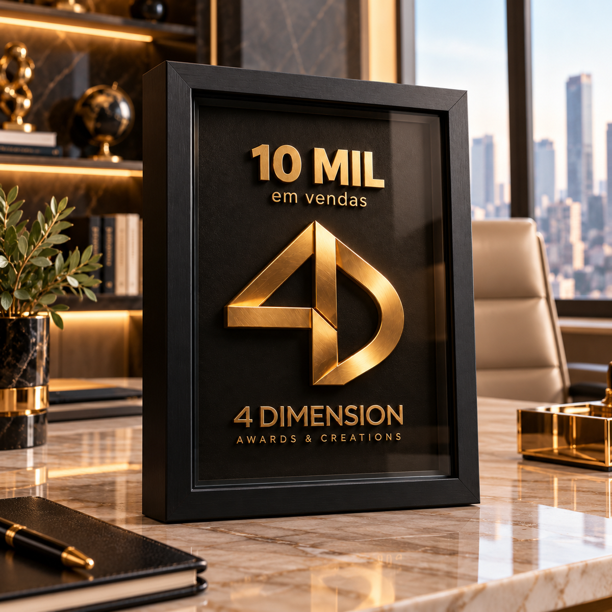 Placa de premiação 3D